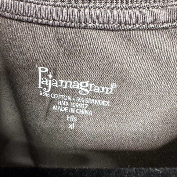 NWT PajamaGram Nordic Christmas Pajamas Set Stretch Men's Gray Size X Large - Picture 6 of 9